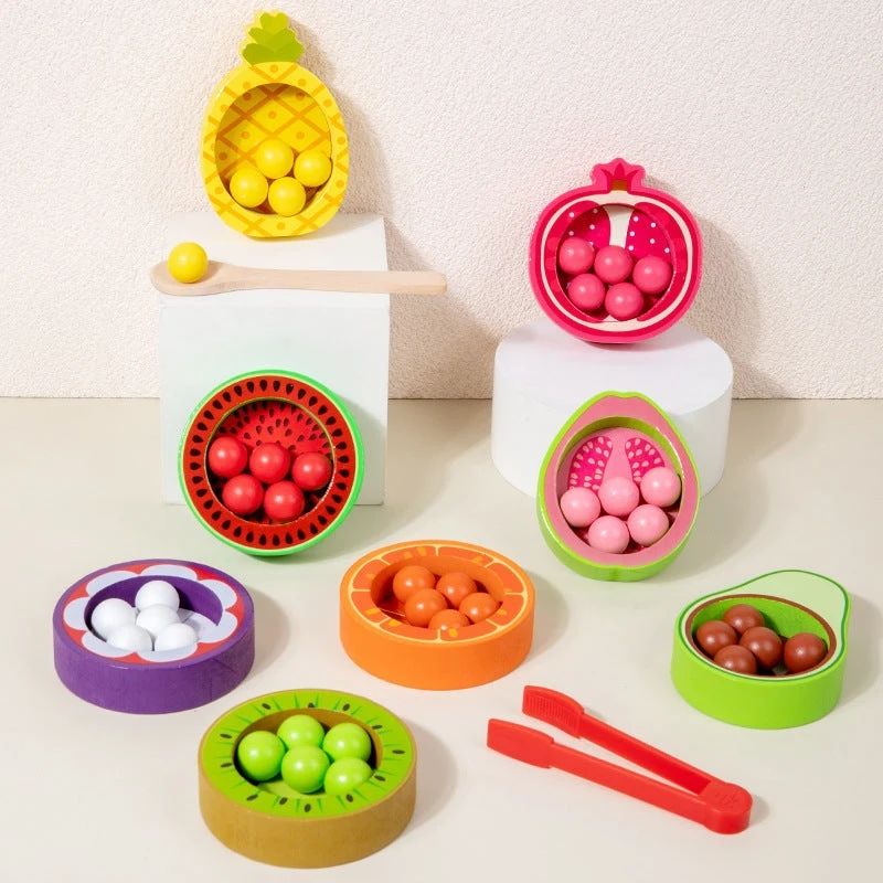 Montessori fruit color classification toy